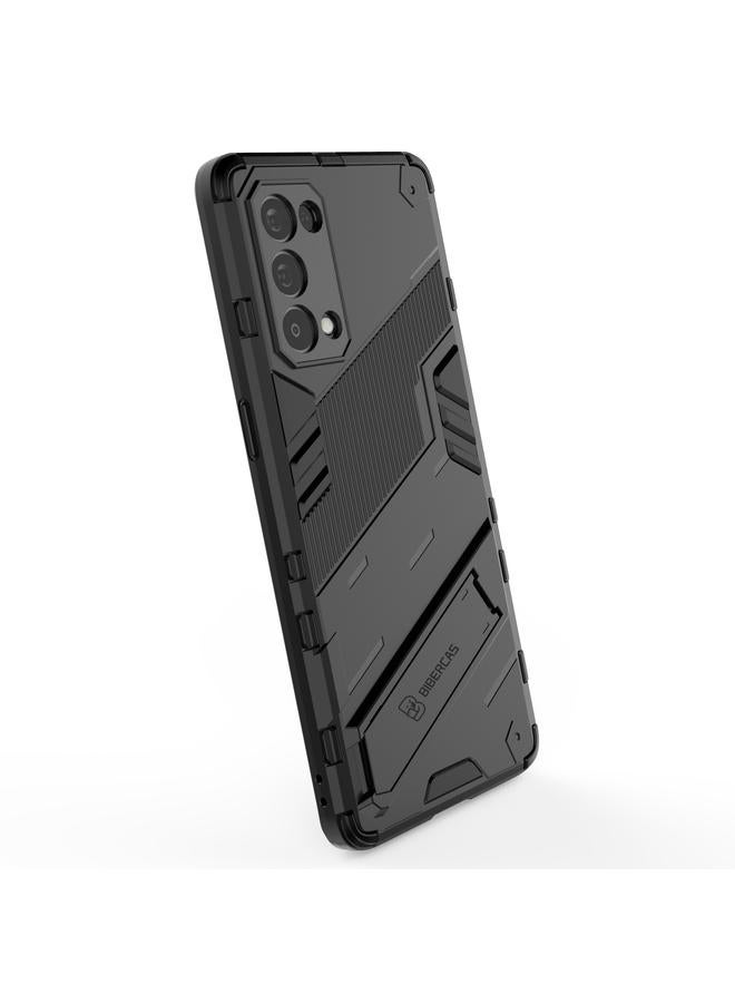 S-TOP Case For OPPO Reno5 Pro Punk Armor 2 in 1 PC + TPU Shockproof Case with Invisible Holder - Image 5