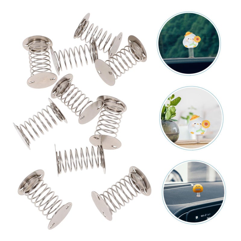 Shaking Head Doll Spring Bases Silver Double Sided Design for Car Dashboard Easy Install - Image 5