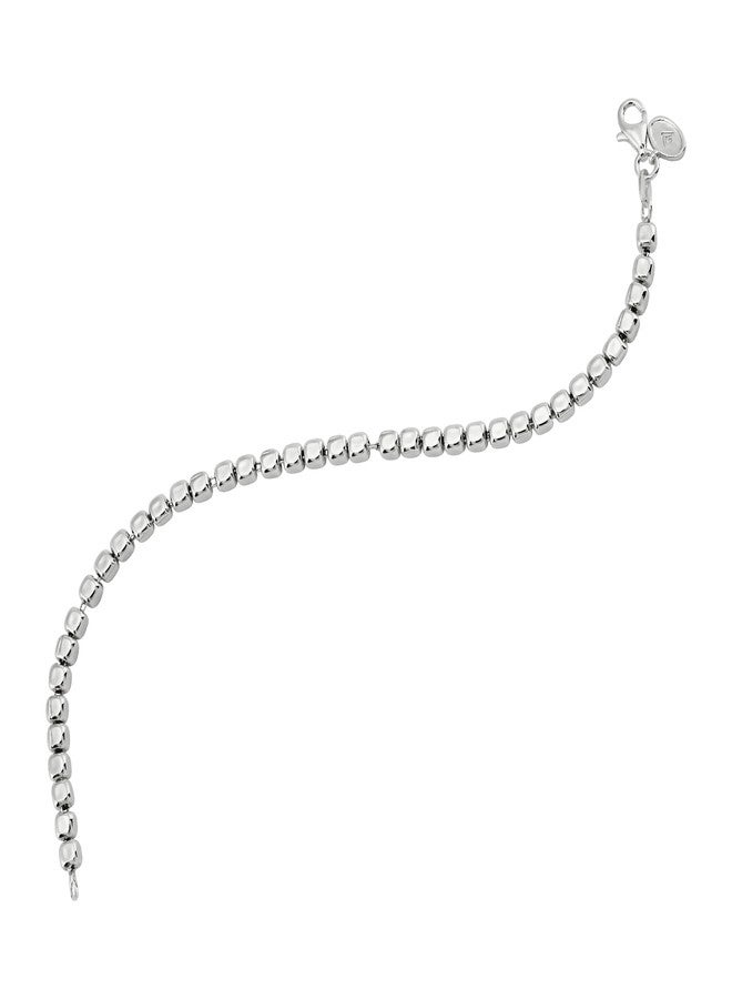 Silpada 'Cubic Bliss' Bead Bracelet in Sterling Silver, 7" (3.3mm) - Image 4