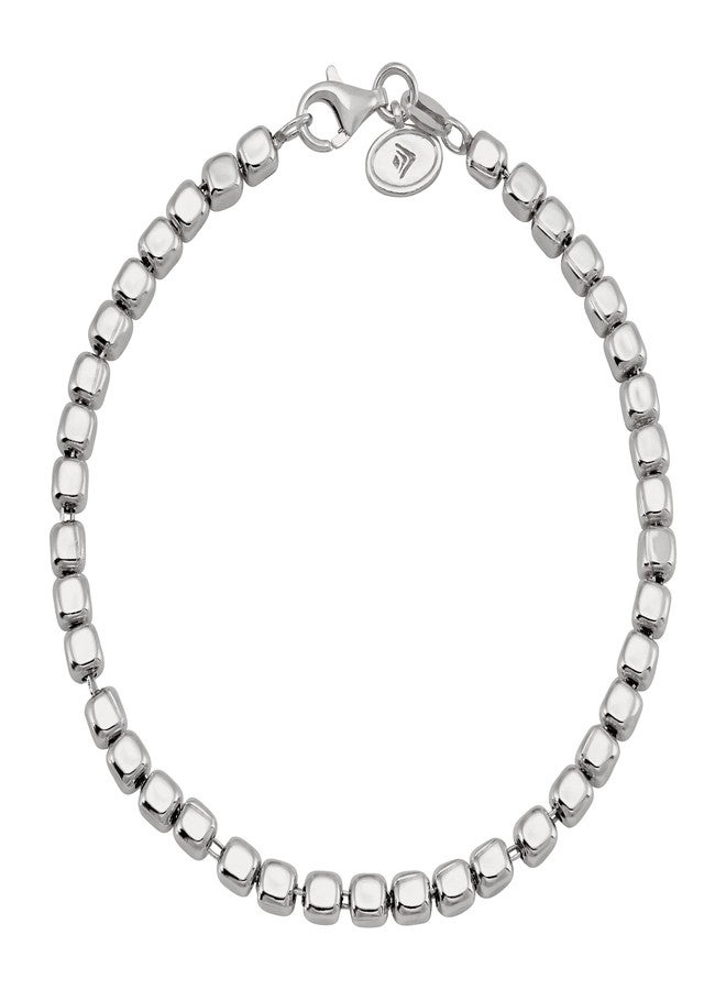 Silpada 'Cubic Bliss' Bead Bracelet in Sterling Silver, 7" (3.3mm) - Image 2