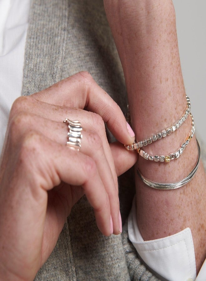 Silpada 'Cubic Bliss' Bead Bracelet in Sterling Silver, 7" (3.3mm) - Image 5