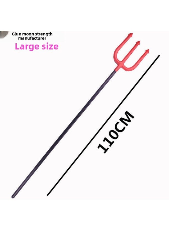 Loquat Trident COS Props  Performance Demon Knife And Fork Plastic Weapon Knife And Axe Children's Toy Photo Props-Color:Large-Specifications:1 Piece - Image 2