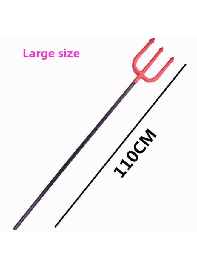 Loquat Trident COS Props  Performance Demon Knife And Fork Plastic Weapon Knife And Axe Children's Toy Photo Props-Color:Large-Specifications:1 Piece - Image 1