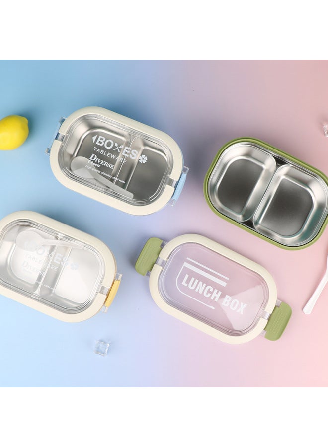 Compartment Stainless Steel Lunch Box Student White-collar Special With Meal Lunch Box Canteen Meal Office Worker Lunch Box-Specifications:yellow  - Image 4