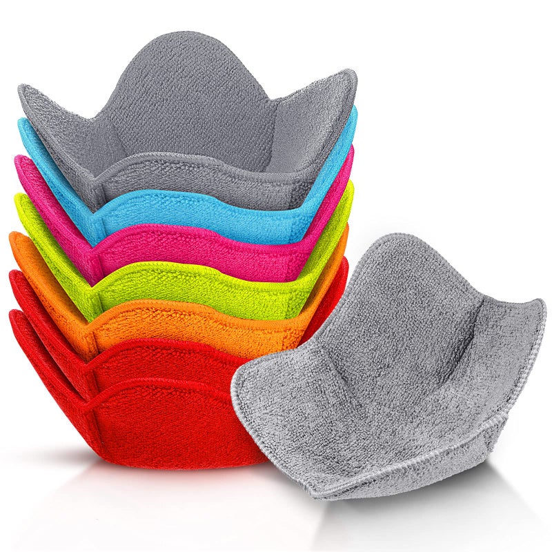 Patelai 8 Pieces Bowl Holders Microwave Safe Bowl Pot Holder for Hot Soup Food Meals Assorted Color 