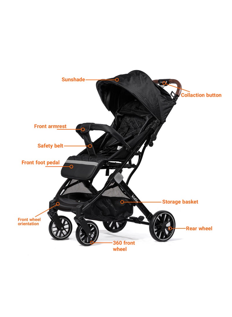 Kidilo Lightweight & Compact Travel Stroller â€“ Comfortable, Foldable Stroller for Infants & Toddlers Up to 4 Years | Perfect Baby Travel Gear, Umbrella Stroller - Image 3