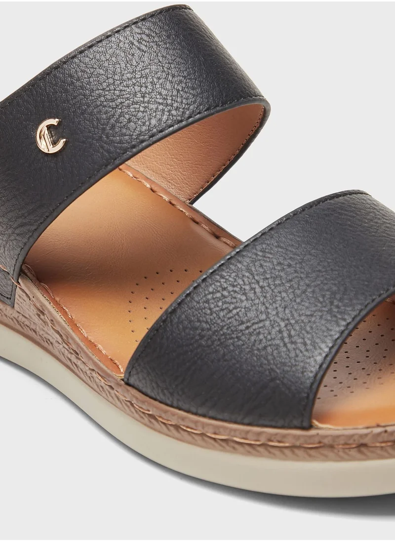 لو كونفورت Double Strap Wedge Sandals