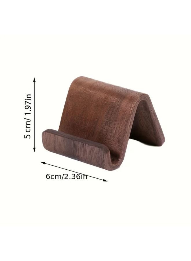 Model 2 Black Walnut Wood Phone Stand Portable Clamp Holder For Desk Office - Image 1