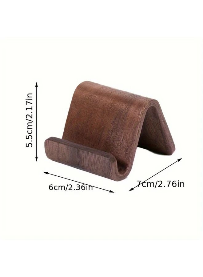 Model 2 Black Walnut Wood Phone Stand Portable Clamp Holder For Desk Office - Image 3