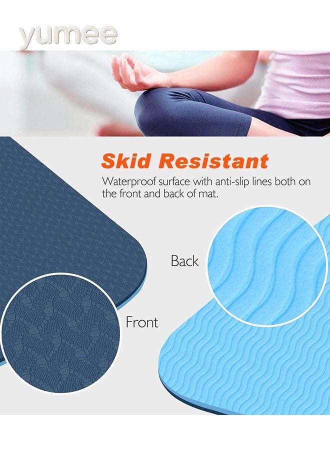 يمي بساط يوغا 8 مم من مادة TPE مانعة للانزلاق، بساط رياضي صديق للبيئة مناسب لليوغا والبيلاتس والتمارين المنزلية - Image 5
