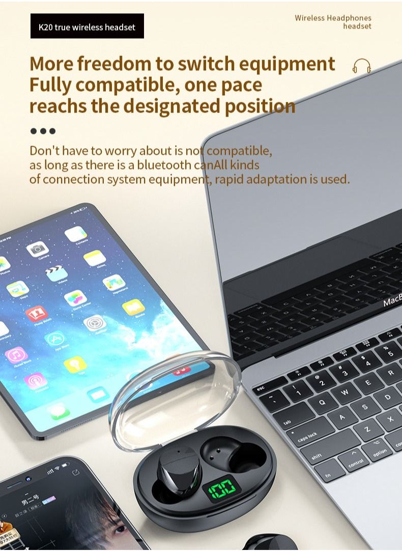SAB - In ear wireless headphones with charging case and built-in microphone - Image 1