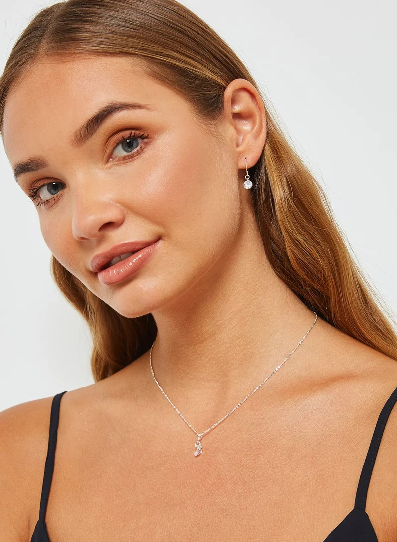 FOREVER 21 Gem Earring & Necklace Set