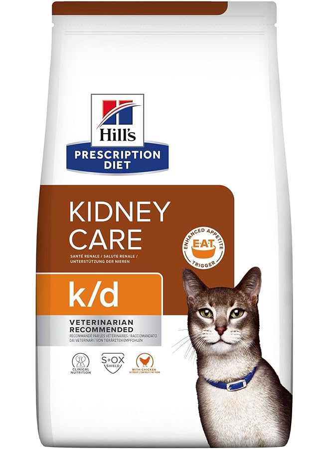 Hill's Cat Veterinary Dry Food Kidney Care K D With Chicken 3 Kg
