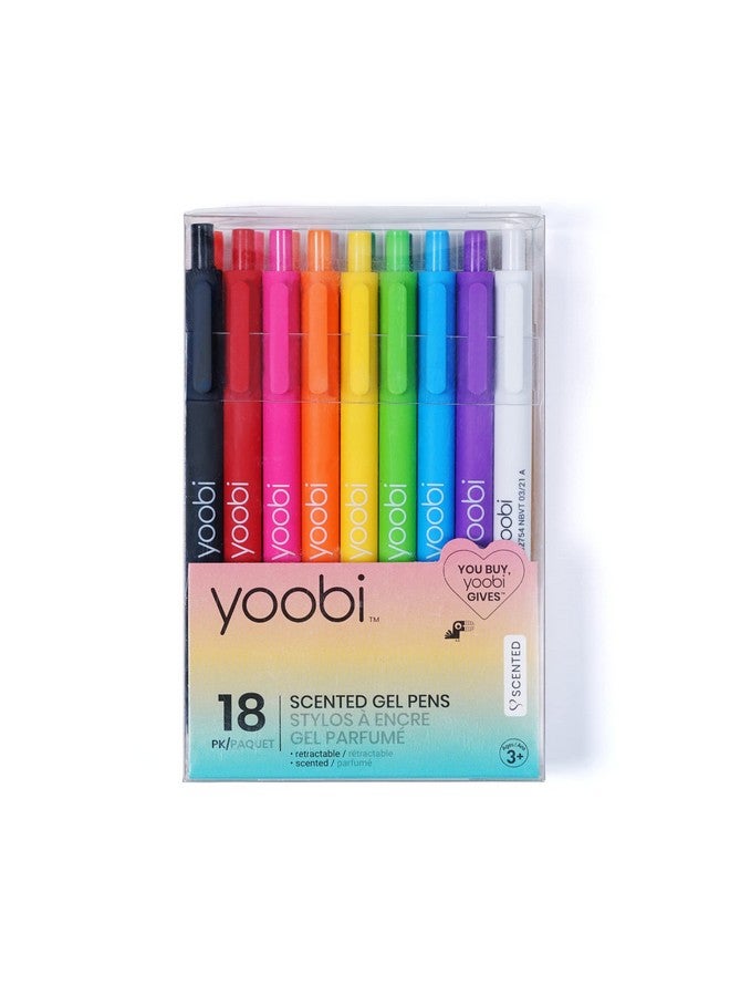 Yoobi Retractable Gel Pen Set 18 Bright Colors Fine 1.00Mm Point For School Or Office Retractable Pens Comfortable Grip And Smooth Traction - Image 2