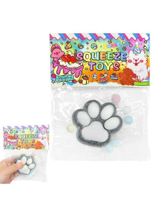 Taba Squishy, Pinchy Squishy, Cat Paw , Soft Squishy Cat Paws, Kawaii Animals Squishys, Squishy Fidget Toys, for Children Teenagers Adults(Black