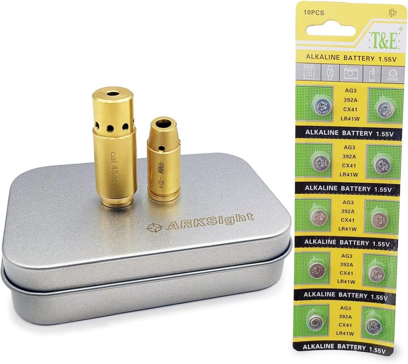 ARKSight Laser Boresighter Kit, Red Laser Brass Chamber Bore Sight Kit for Rifle Scopes and Handgun - Image 1