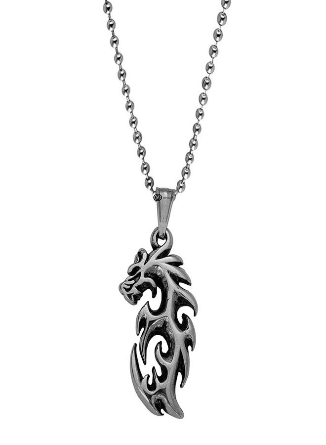 M Men Style Bikers Dragon Charm Pendant Necklace Chain for Men – Gothic Punk Style Stainless Steel Jewelry, Dragon Head Pendant with Chain SujalPn2021770 - Image 1