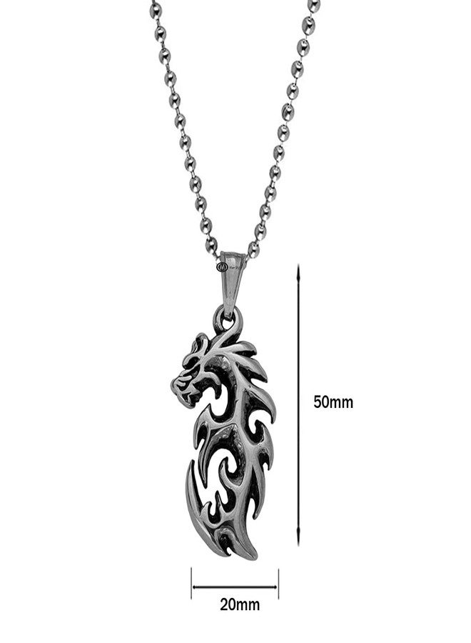 M Men Style Bikers Dragon Charm Pendant Necklace Chain for Men – Gothic Punk Style Stainless Steel Jewelry, Dragon Head Pendant with Chain SujalPn2021770 - Image 2
