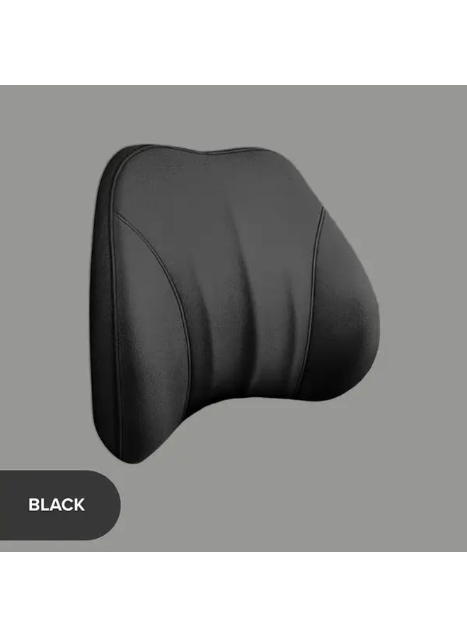 Ergonomic Lumbar Support Pillow For Car And Office Chair Obsidian Black - Image 5