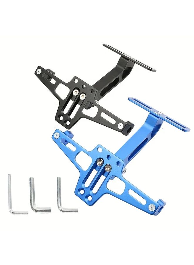 Blue Universal Motorcycle Fender Eliminator Kit With CNC License Plate Bracket And LED Turn Signal Lights - Image 1