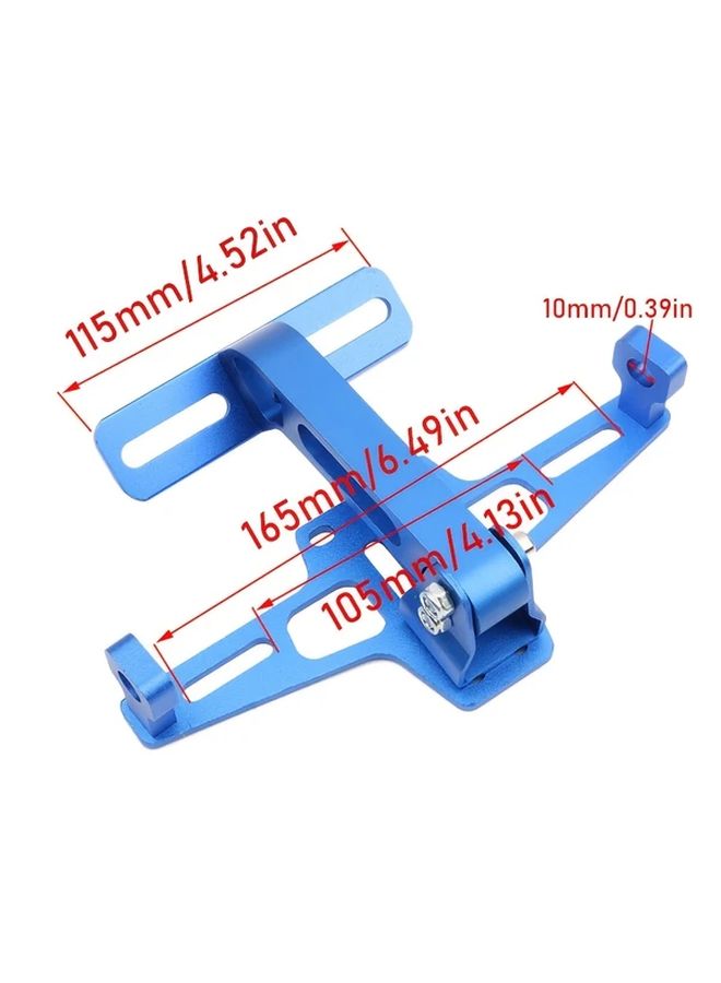 Blue Universal Motorcycle Fender Eliminator Kit With CNC License Plate Bracket And LED Turn Signal Lights - Image 2