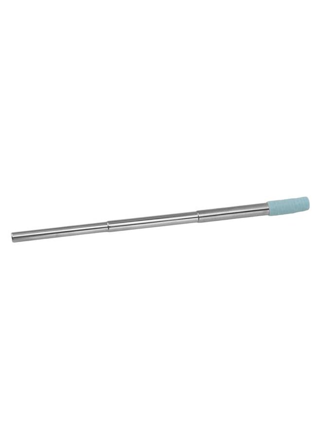 Thoraya - Collapsible Stainless Steel Drinking Straw Reusable Metal Straw with Cleaning Brush for Travel Work Blue - Image 1