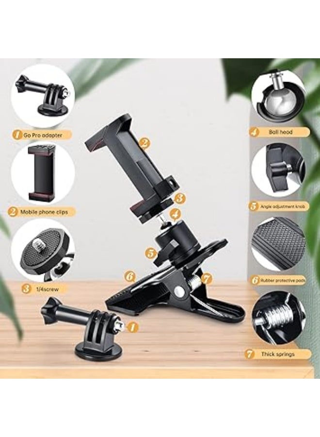 مشبك رأس جيتار من  حامل موبايل عالمي للجيتار قابل للتعديل والجيتار الكهربائي والباس والأكلال متعدد الألوان - Image 3