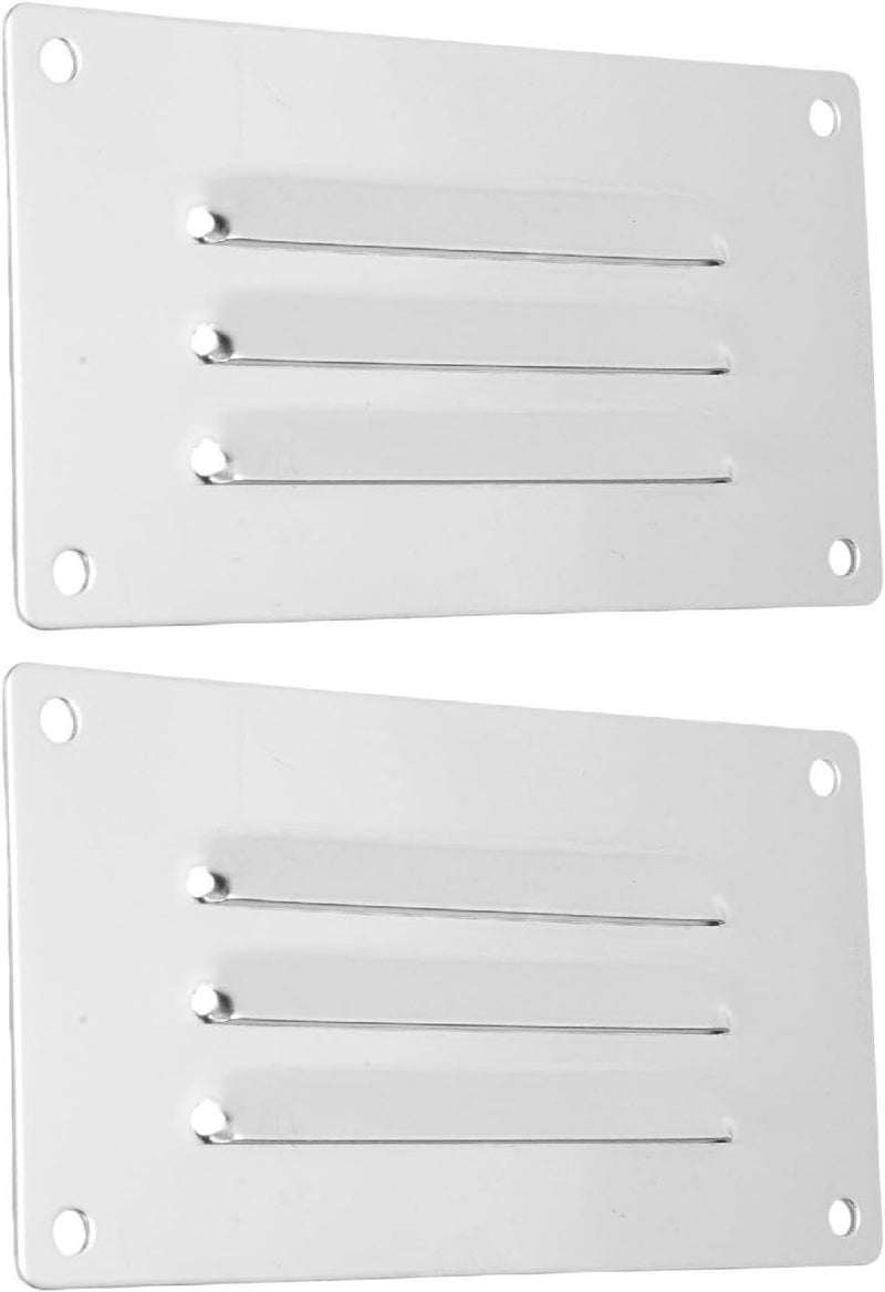 Rectangle Stamped Louvered Vent 5 X 2.6in, 316 Stainless Steel Mirror Polished, Marine Grade Cabin Vent Cover - Rustproof Durable Material, Easy Installation, Ideal for Boats and - Image 3