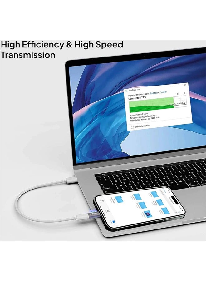 MOWSIL Mowsil Lightning to USB-C Adapter, iPhone OTG Adapter, USB 3.1 Type-C Female to Lightning Male, 480Mbps, Zinc Alloy, Data Transfer, Compatible with iPhone/iPad, Gray | MOLTC  - Image 3