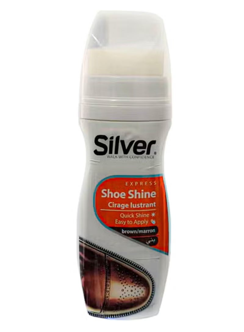 Silver Express Shoe Shine Brown75 ml - Image 1