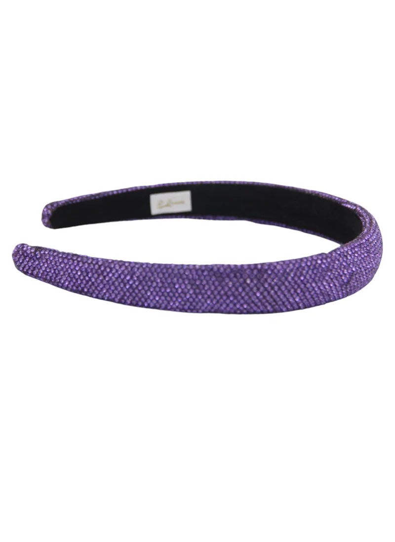 D'Daniela Headband Emelly For Women's and  Girls Dark Purple Glittery