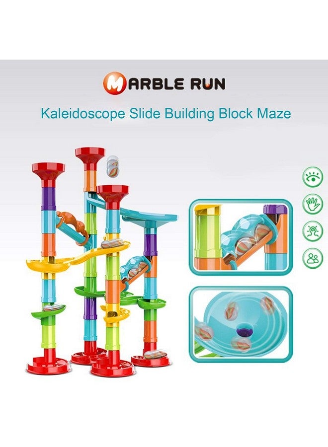 Jutoe 50Pcs Marble Run Set Building Blocks with 30 Glass Marbles for Kids Girls Boys Toys Stem Maze Educational Race Game Birthday Gifts (SmallB) - Image 2