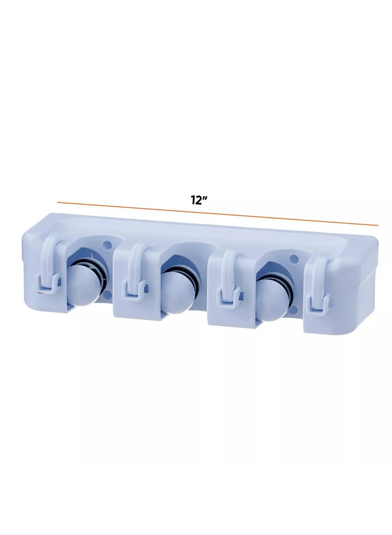 DubaiGallery Mount Broom Holder - Stainless Steel Organizer (3 Holder+4 Hooks, 4 Holder+5 Hooks, 5 Holder+6)(3 Holder+4 Hooks),Coat Hook - Image 4