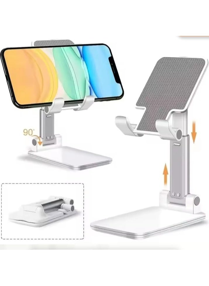 Generic - Foldable Phone Stand – Portable & Adjustable Height & Angle, Compact & Sturdy Phone Holder for Desk, Compatible with iPhone, Android & Tablets - Image 1