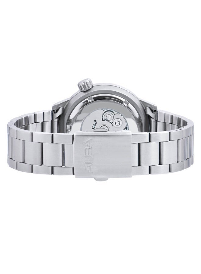 Alba Mechanical Automatic Men’s Watch AL4779X2, 43 mm Deep Blue Dial, Stainless Steel Case & Bracelet, Rotating Bezel, 100 m WR - Image 3