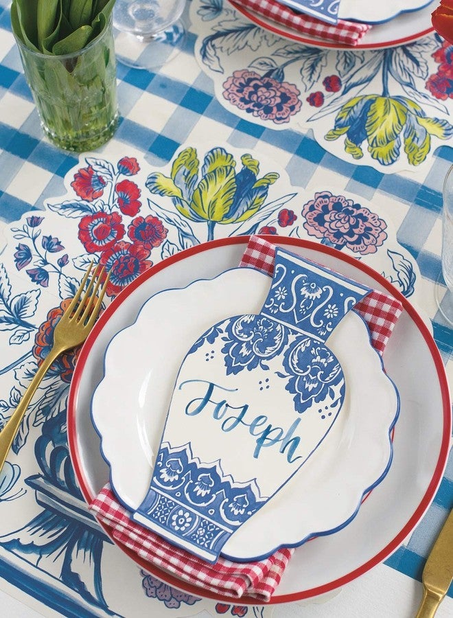 Hester & Cook Paper Table Runner Roll - Blue White Buffalo Check Plaid Pattern for Parties or Weddings - Disposable Table Runner American Made - Image 4
