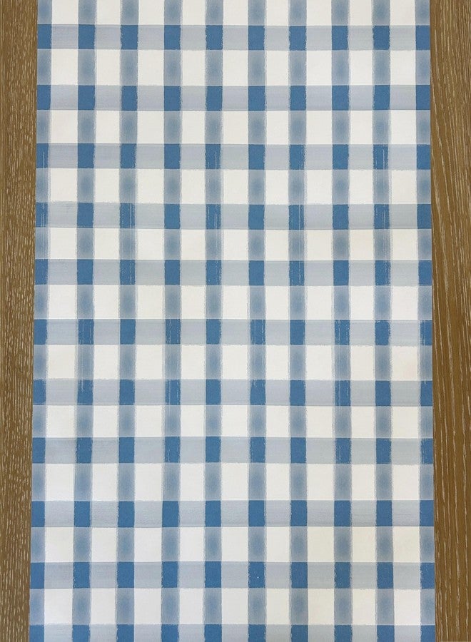 Hester & Cook Paper Table Runner Roll - Blue White Buffalo Check Plaid Pattern for Parties or Weddings - Disposable Table Runner American Made - Image 1