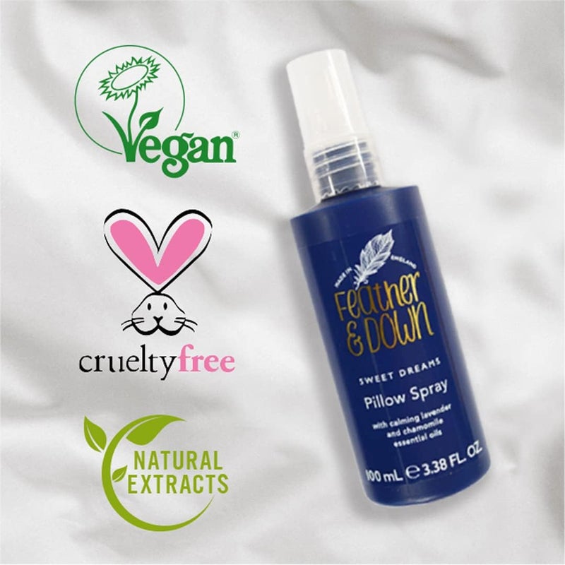 Feather & Down Pillow Spray Duo Gift Set (50ml Sweet Dreams Pillow Spray & 50ml Breathe Well Pillow Spray) - The Perfect Sleep Gift. Cruelty Free. Vegan Friendly. - Image 5