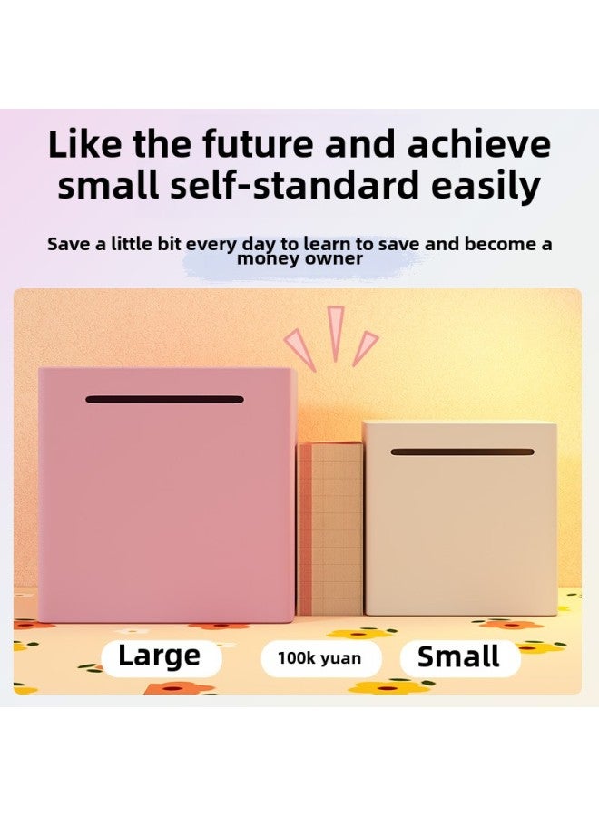 Piggy Bank Only In And Out Of Children's Large Capacity Piggy Bank Boys And Girls Metal Not Desirable Cash Box Wholesale-Color:[DIY Complimentary Stereo Sticker] Large, Sky Blue -20*20 (200000 Can Be Saved) - Image 5