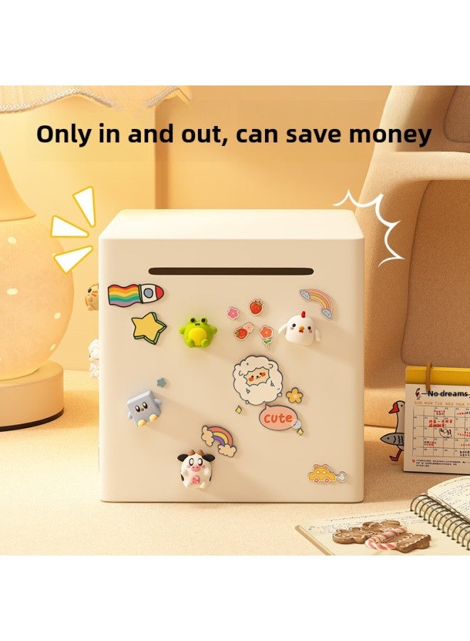 Piggy Bank Only In And Out Of Children's Large Capacity Piggy Bank Boys And Girls Metal Not Desirable Cash Box Wholesale-Color:[DIY Complimentary Stereo Sticker] Large, Sky Blue -20*20 (200000 Can Be Saved) - Image 2