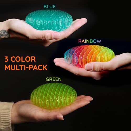 Morf Fidget Worm Toy Desk Fidgets for Adults Quiet Worm Fidget Toy Sensory Toys Fun and Interactive Fidget Toy for Kids USA Patent Pending Morf Toys Green Blue Rainbow Small 3 Pack - Image 5