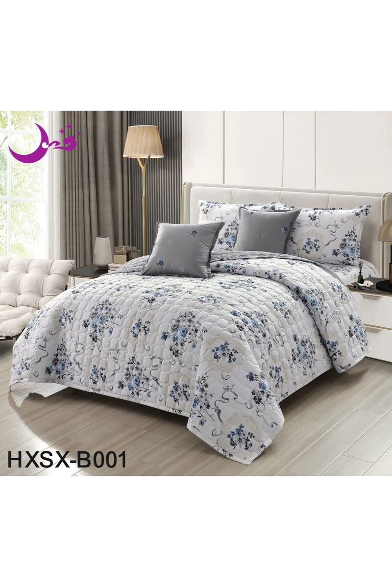مون طقم لحاف نفر مفرش مكون من 4 قطع بوليستر لحاف مقاس170 في 220سم