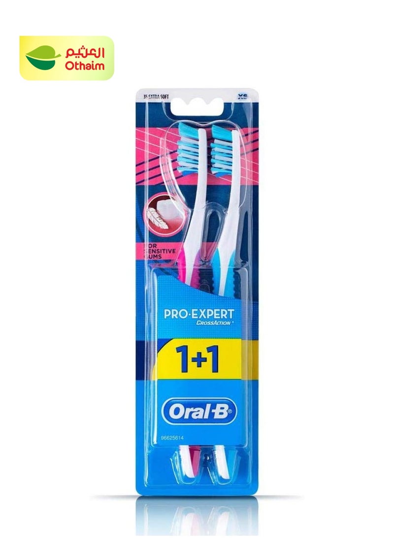 Oral-B Oral-B Pro Expert Sensitive Multi Color Toothbrush, 2 Pcs 