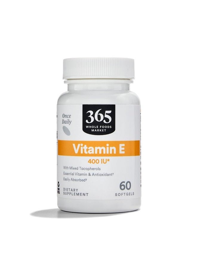 365 by Whole Foods Market 365 by Whole Foods Market, Vitamin E 400 Iu W Mixed Tocopherols, 60 Softgels 