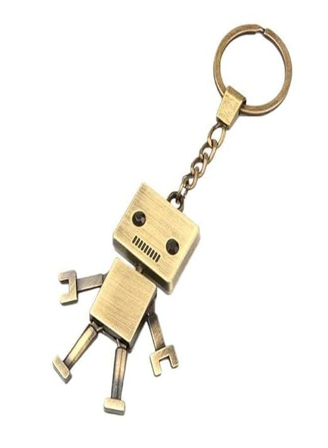 TAGUDA Vintage Metal Keychain with Key Ring - Classic Retro Key Holder for Men & Women | Heavy Duty Key Organizer for Car Keys, Home, Office, Gift (MEN ROBOT) - Image 4