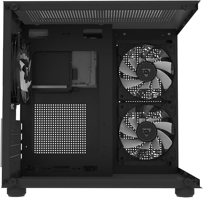GamerTek Ion V2 Gaming PC Case - Black - Image 2
