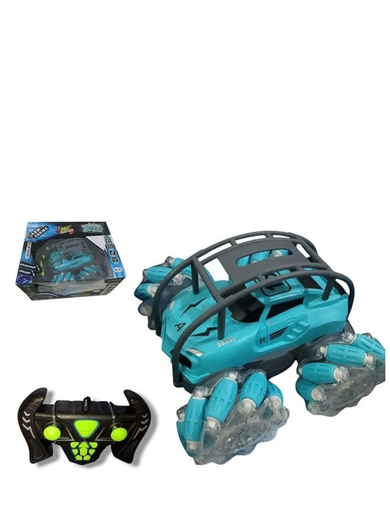 سيارة  تعمل بالتحكم عن بعد بتردد 2.4 جيجا هرتز، مركبة عالية السرعة تعمل بالتحكم عن بعد مع دوران 360 درجة وتقلبات - لعبة سباق لجميع التضاريس للأطفال والكبار - Image 1