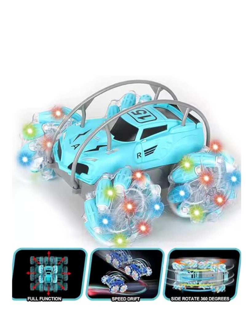سيارة  تعمل بالتحكم عن بعد بتردد 2.4 جيجا هرتز، مركبة عالية السرعة تعمل بالتحكم عن بعد مع دوران 360 درجة وتقلبات - لعبة سباق لجميع التضاريس للأطفال والكبار - Image 2
