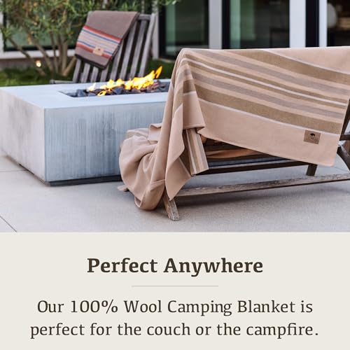 Chubbuck Authentic Chubbuck 100% Wool Blanket Camping (60" x 84") - Large Warm Blankets for Camping, Emergency, Outdoor Concerts and Home Use - Fire Retardant Blanket, Soft and Warm Blankets for Winter (Badlands) - Image 3