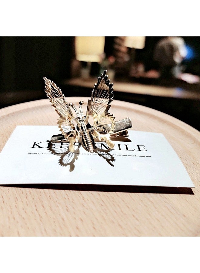 Geoot 4 Pcs Moving Butterfly Hair Clips Move with Beauty Clip Butterfly Hair Clips Hair Barrettes Hair Accessories for Women and Girls (Silver) - Image 4